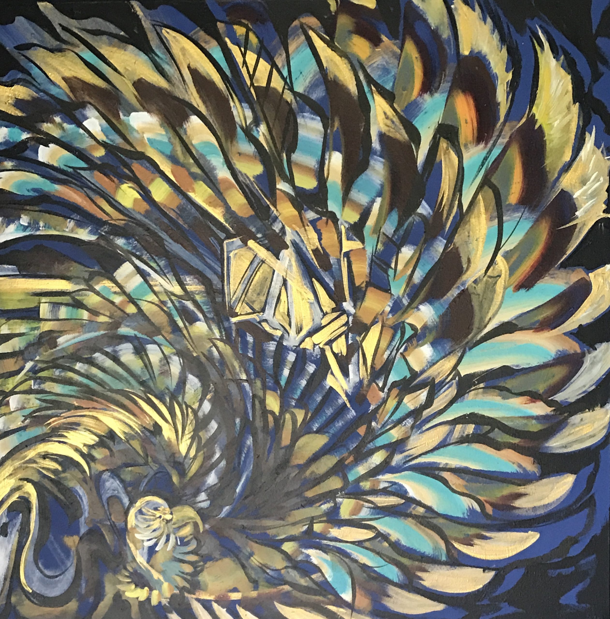 Ultramarine Scarab Wing painting